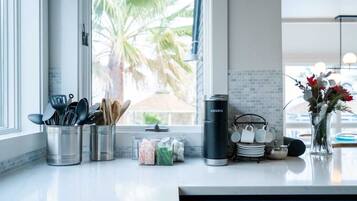 Family House, Courtyard View | Private kitchen | Coffee/tea maker, electric kettle