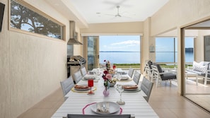 Dining - Foreshore Delight offers a tranquil holiday retreat with breathtaking water views (Salamander Bay)