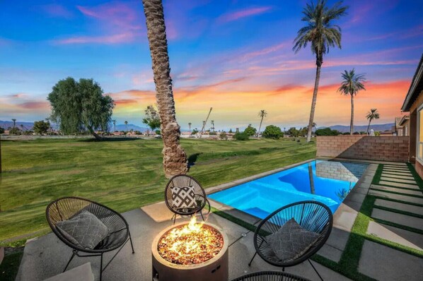 A heated pool