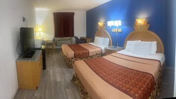 Standard Double Room, 2 Queen Beds, Non Smoking | Desk, free WiFi