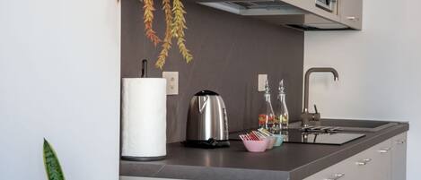 Frigorífic, microones i utensilis de cuina, vaixella i coberteria