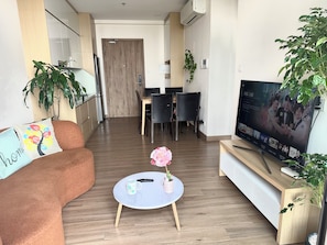 TV connectée, cheminée, vidéothèque