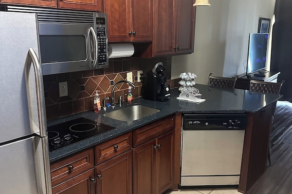 Microwave, stovetop, dishwasher