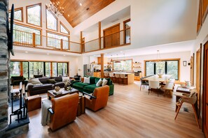 TV, fireplace, DVD player, ping pong