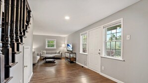 Living area - 37-Acre Private Cabin Retreat near Shenandoah (Stanley)