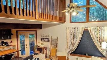 TV, fireplace, video games