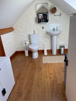 Shower, hair dryer, towels, soap - Stunning Renovated Country Barn (New Ross)