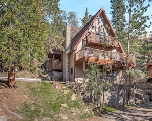 Exterior - 4-Story Lake View Cabin with Boat Slip & Private Marina with Launch Ramp (Bass Lake)