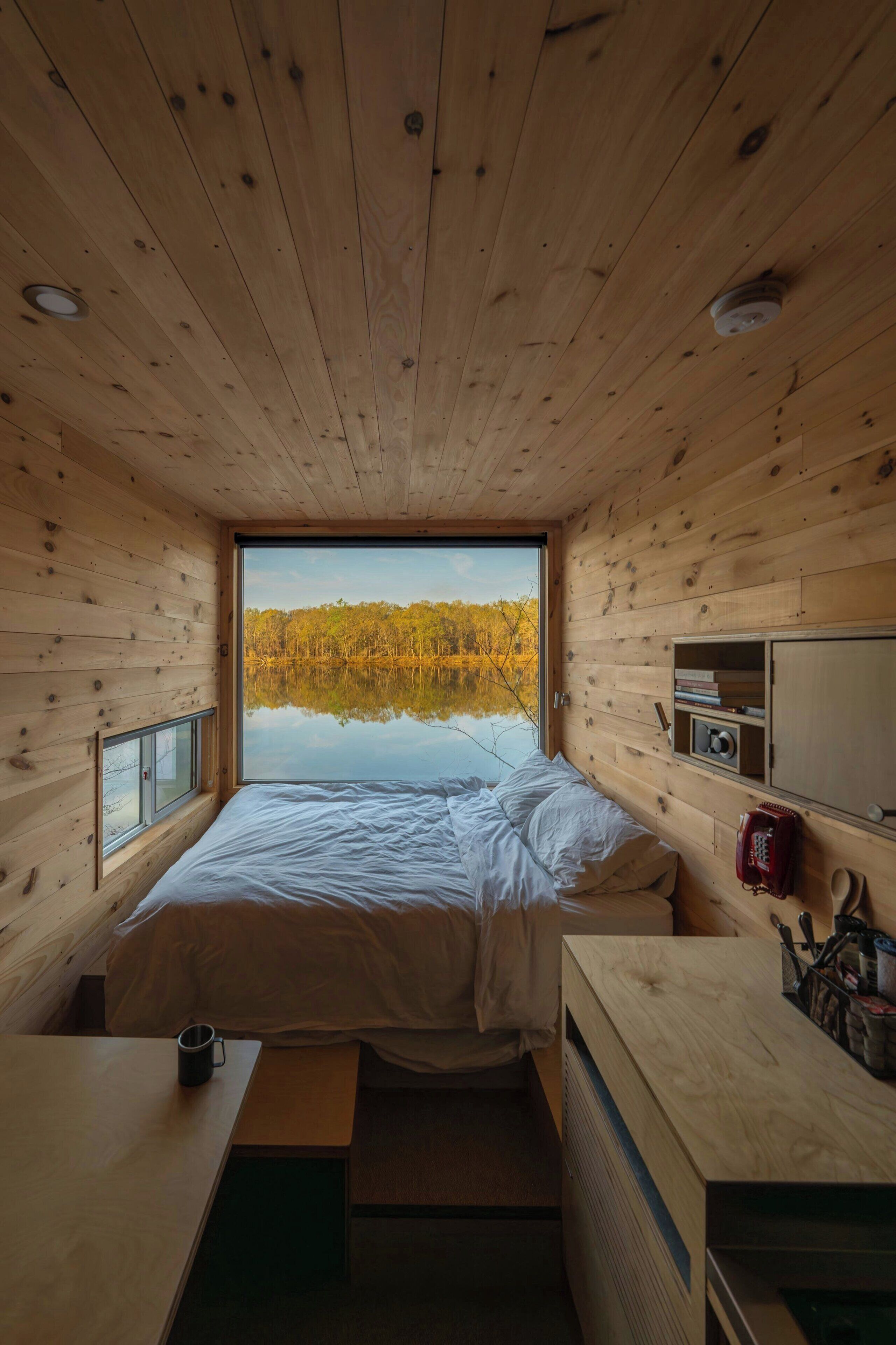 Cabin, 1 Queen Bed | 1 bedroom, desk, laptop workspace, bed sheets