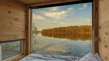 Cabin, 1 Queen Bed | 1 bedroom, desk, laptop workspace, bed sheets