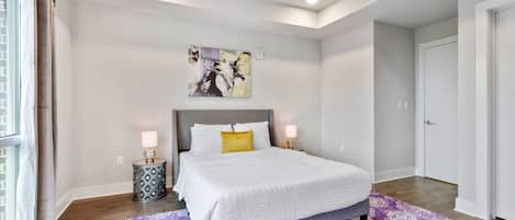 2 bedrooms, iron/ironing board, travel cot, WiFi