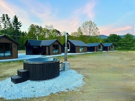 Cabaña Elite, 1 cama de matrimonio grande, sauna | Vistas al patio