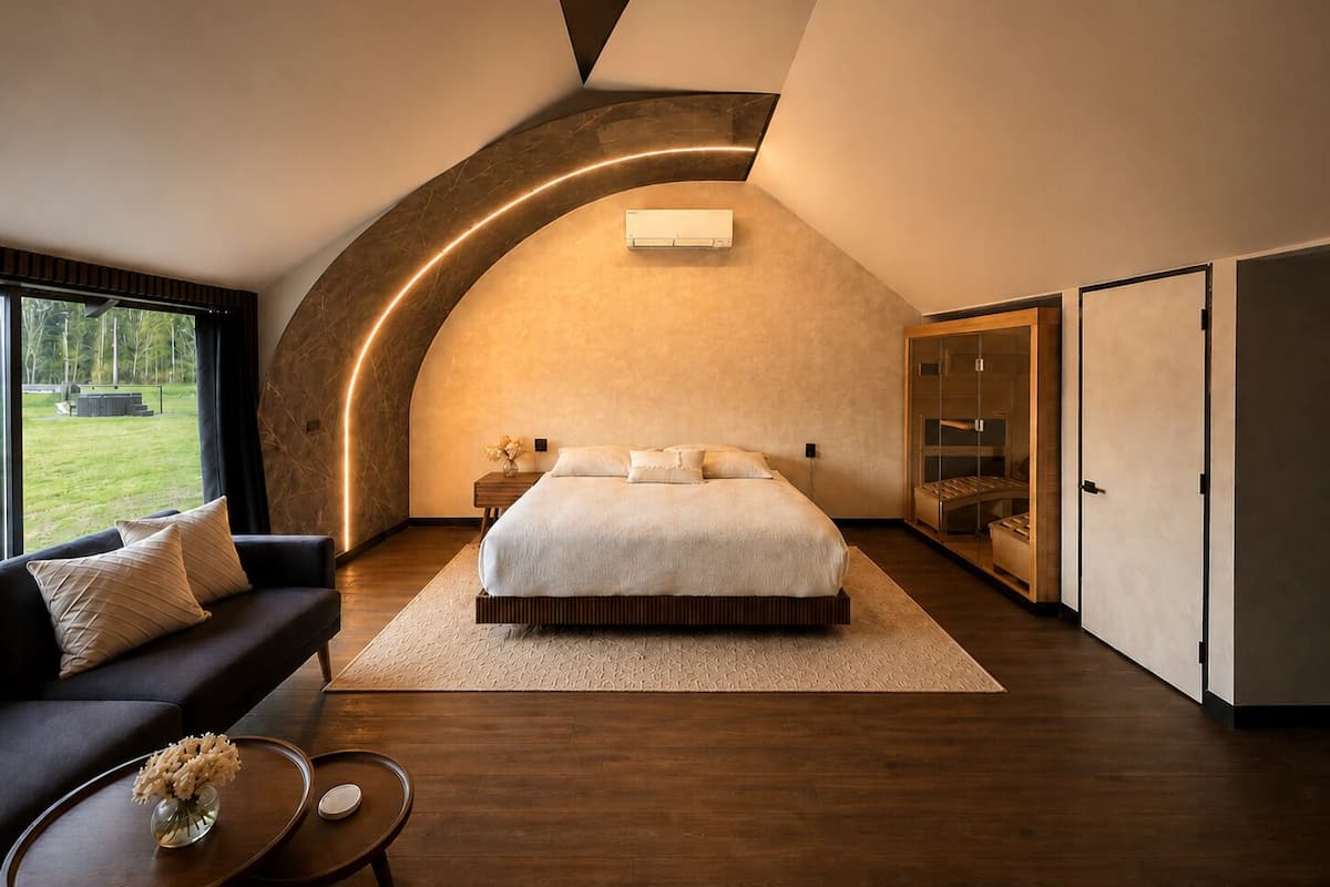 Elite Cabin, 1 King Bed, Non Smoking, Sauna | Individually decorated, individually furnished, laptop workspace