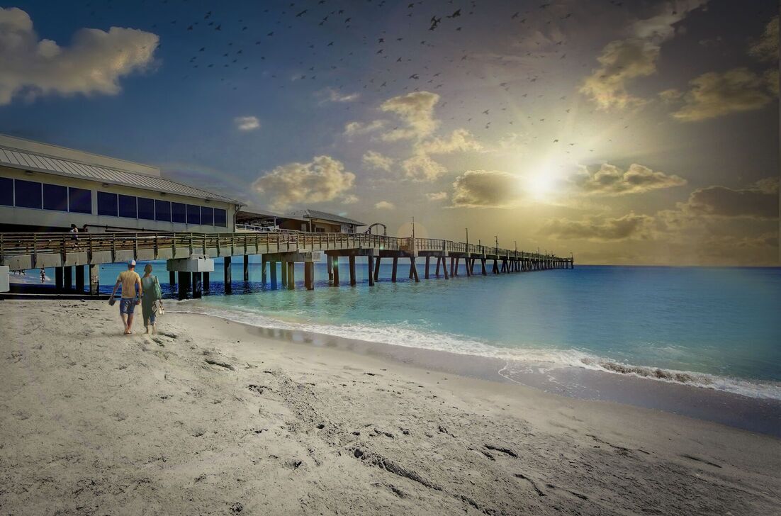 在海灘附近、沙灘巾