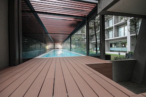 Indoor pool, outdoor pool