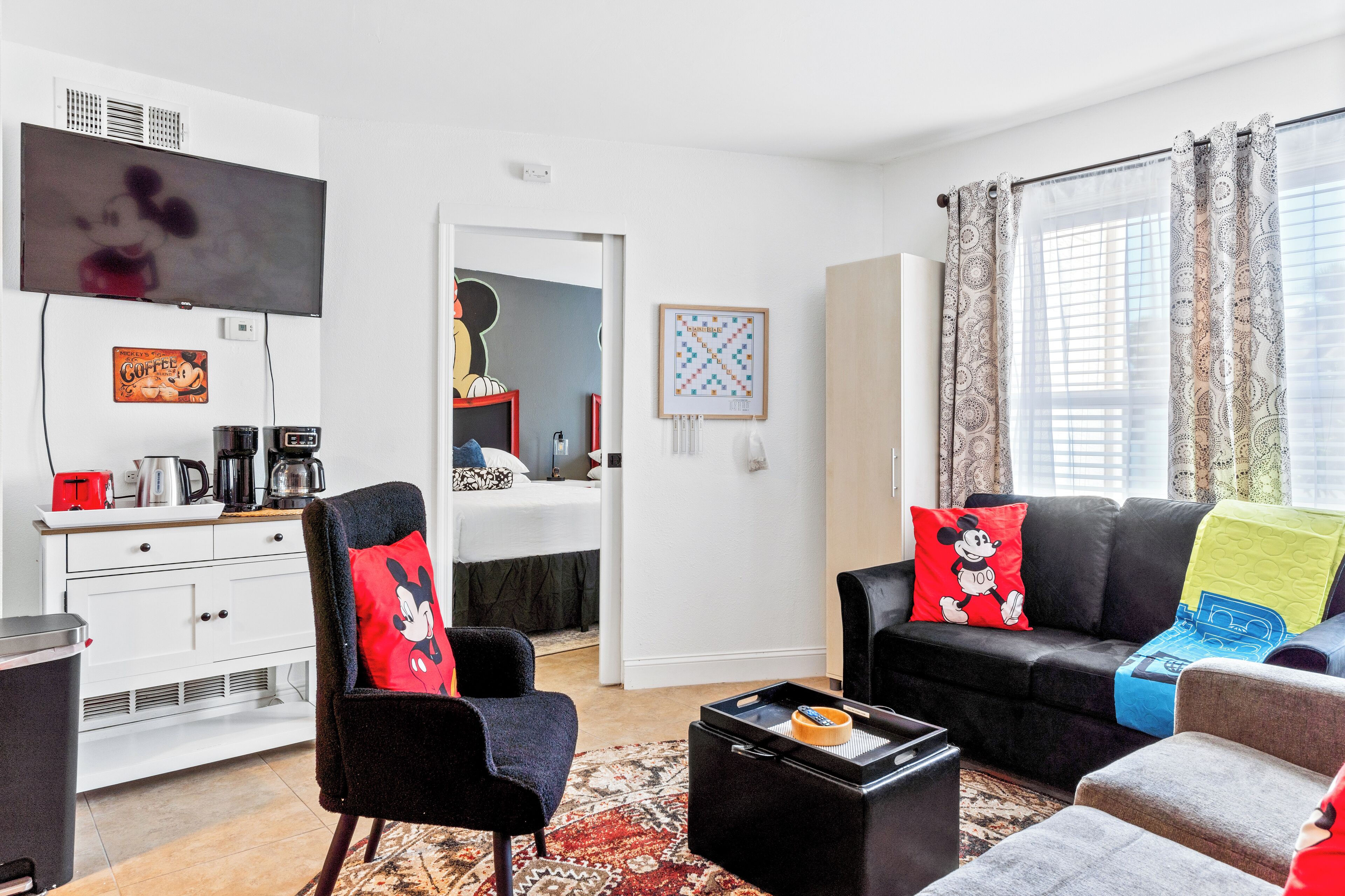 1 bedroom, iron/ironing board, travel crib, free WiFi