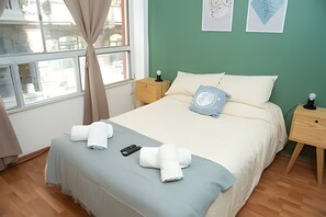 1 bedroom, iron/ironing board, bed sheets