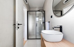 Shower, hair dryer