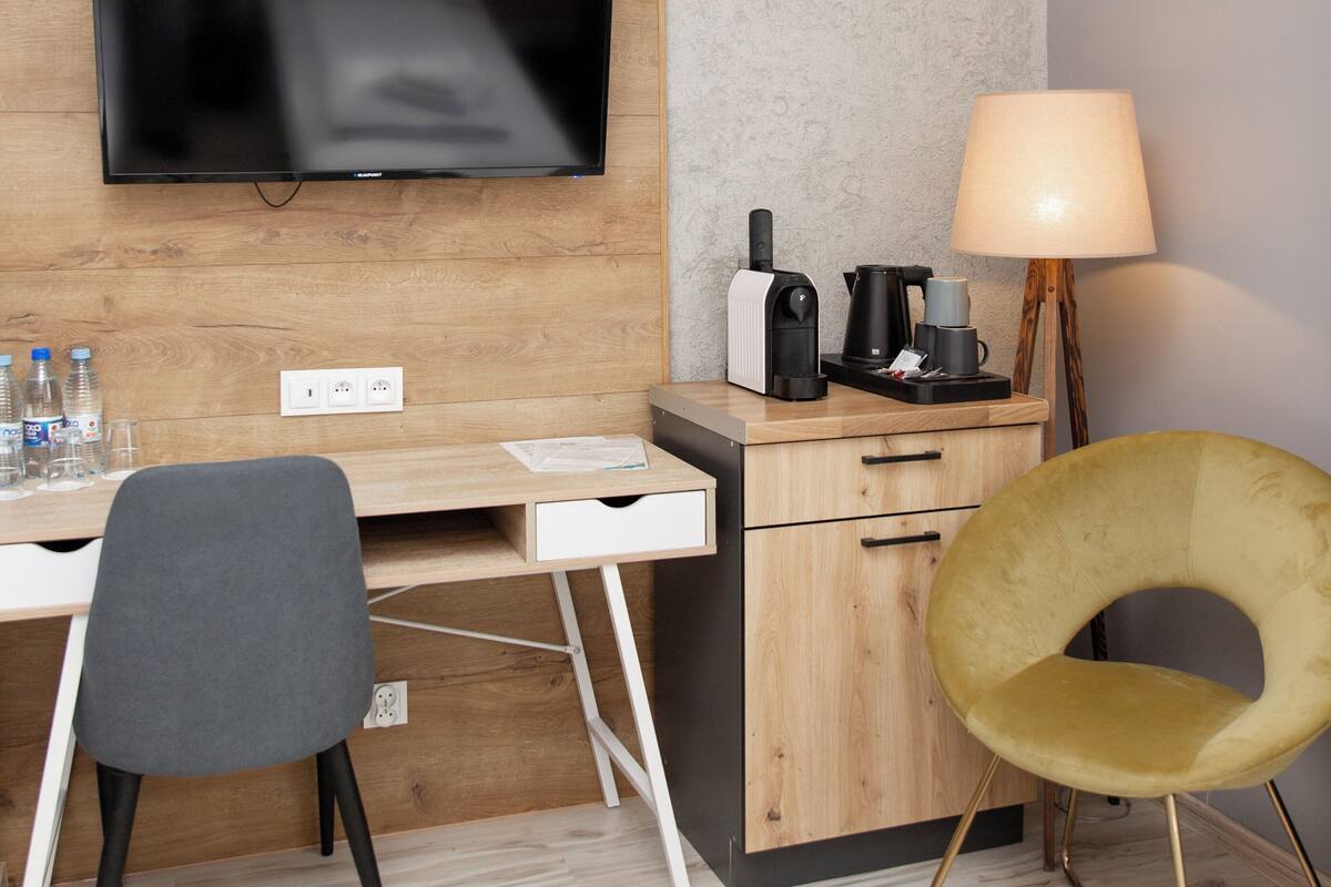 Standard Room | Memory-foam beds, desk, laptop workspace, blackout curtains