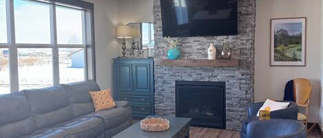 TV connectée, cheminée