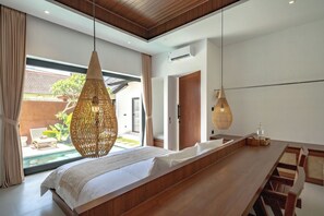 Exclusieve villa, terras, uitzicht op zwembad | 2 slaapkamers, lakens van Egyptisch katoen, luxe beddengoed