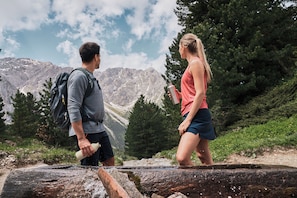 Enjoy breathtaking views of the surrounding mountains from this scenic viewpoint.