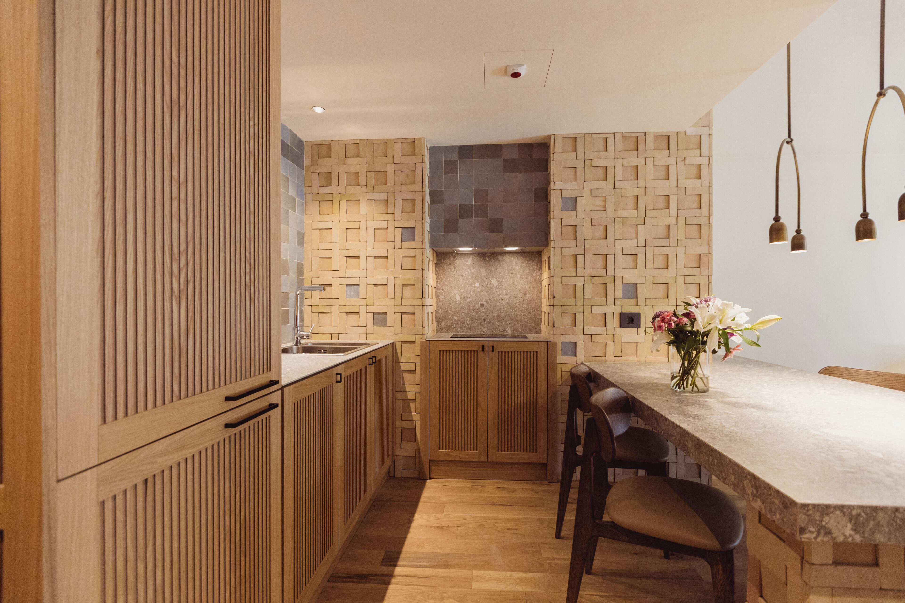 スタンダード アパートメント バルコニー シティビュー | 専用キッチン | 冷蔵庫、電子レンジ、コンロ、食器洗い機