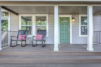 Porch with rocking chairs