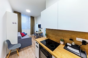Family Apartment, 1 Bedroom, Courtyard View | In-room dining - MamaStay Andel apartments (Prague)