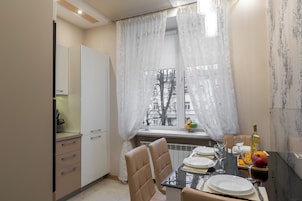 Deluxe-Apartment, Stadtblick | Eigene Küche