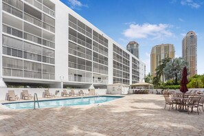 Outdoor pool, a heated pool