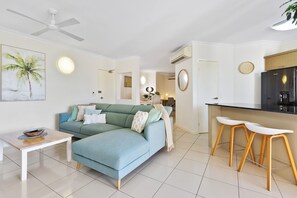 Leilighet | 2 soverom, skrivebord og internett