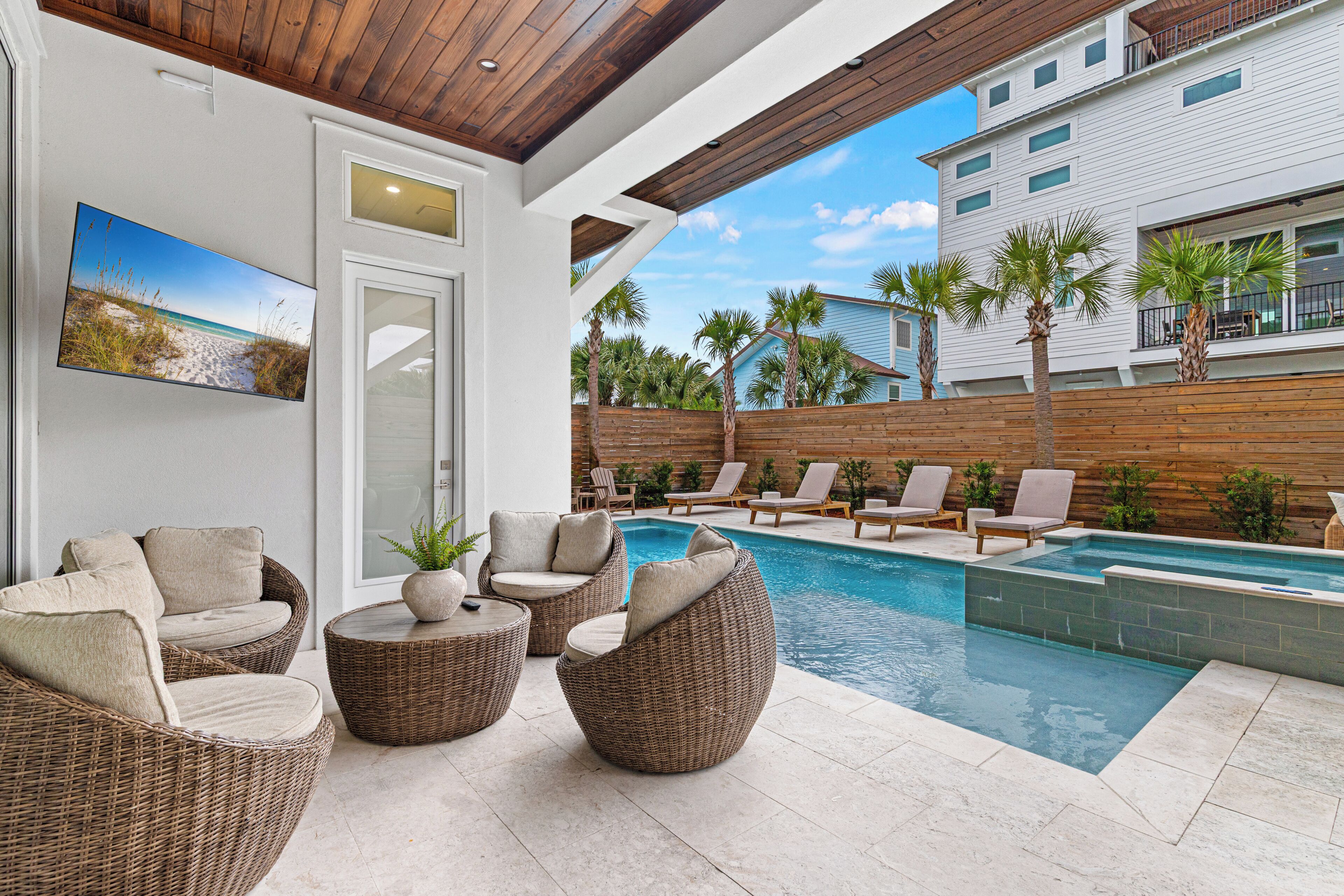 A heated pool