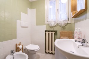 Dusche, Haartrockner, Bidet, Handtücher