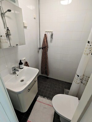 Haartrockner, Bidet, Handtücher, Seife