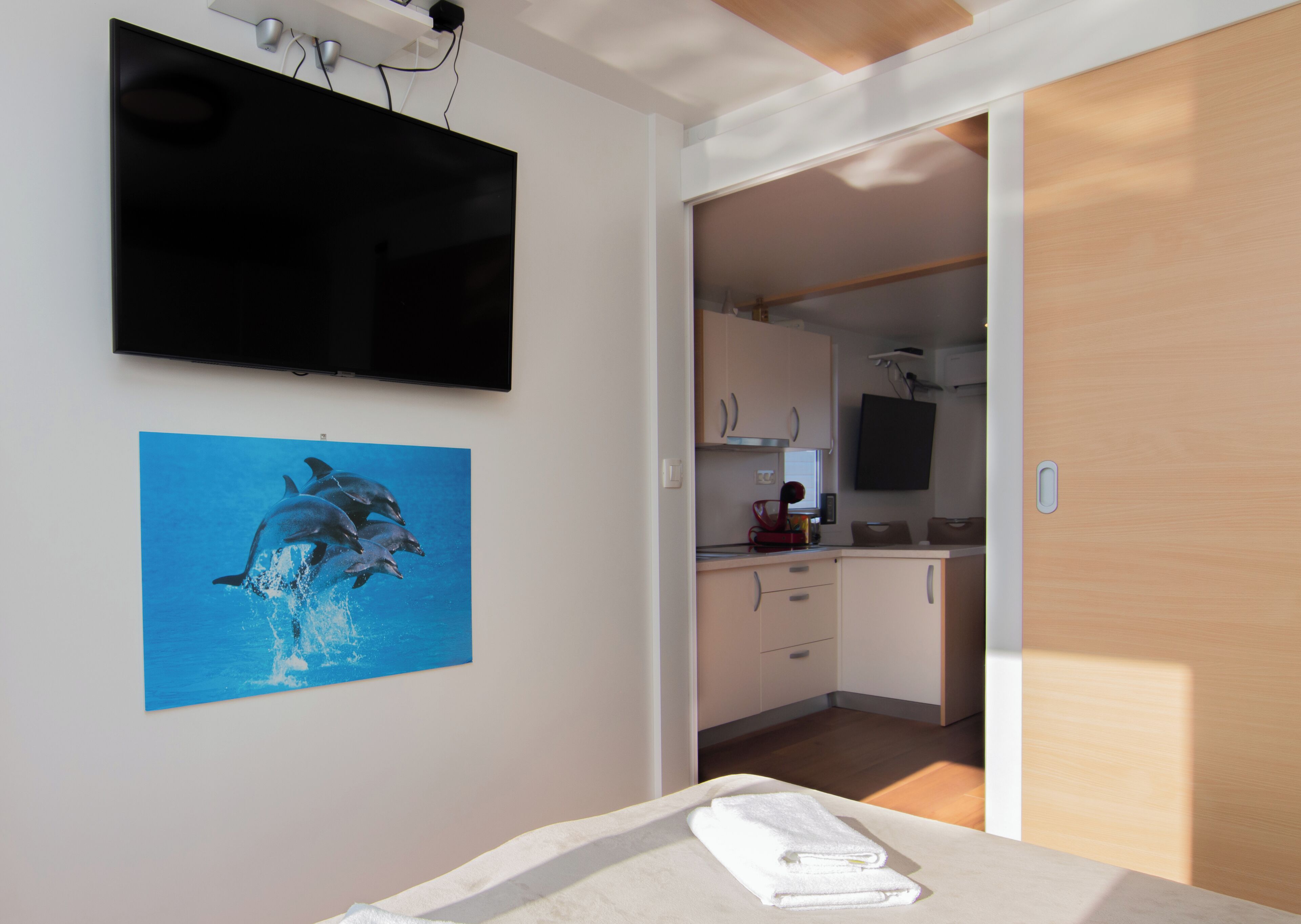 Mobile Unterkunft, 2 Schlafzimmer, Meerblick, auf dem Wassser | 2 Schlafzimmer, kostenloses WLAN