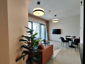 Living area - Lux BnB I 29 BLVD Burj & Fountain Views (Dubai)