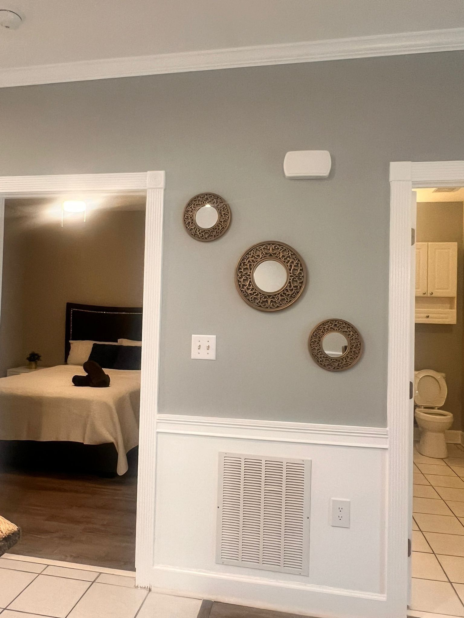 2 bedrooms, iron/ironing board, travel crib, WiFi