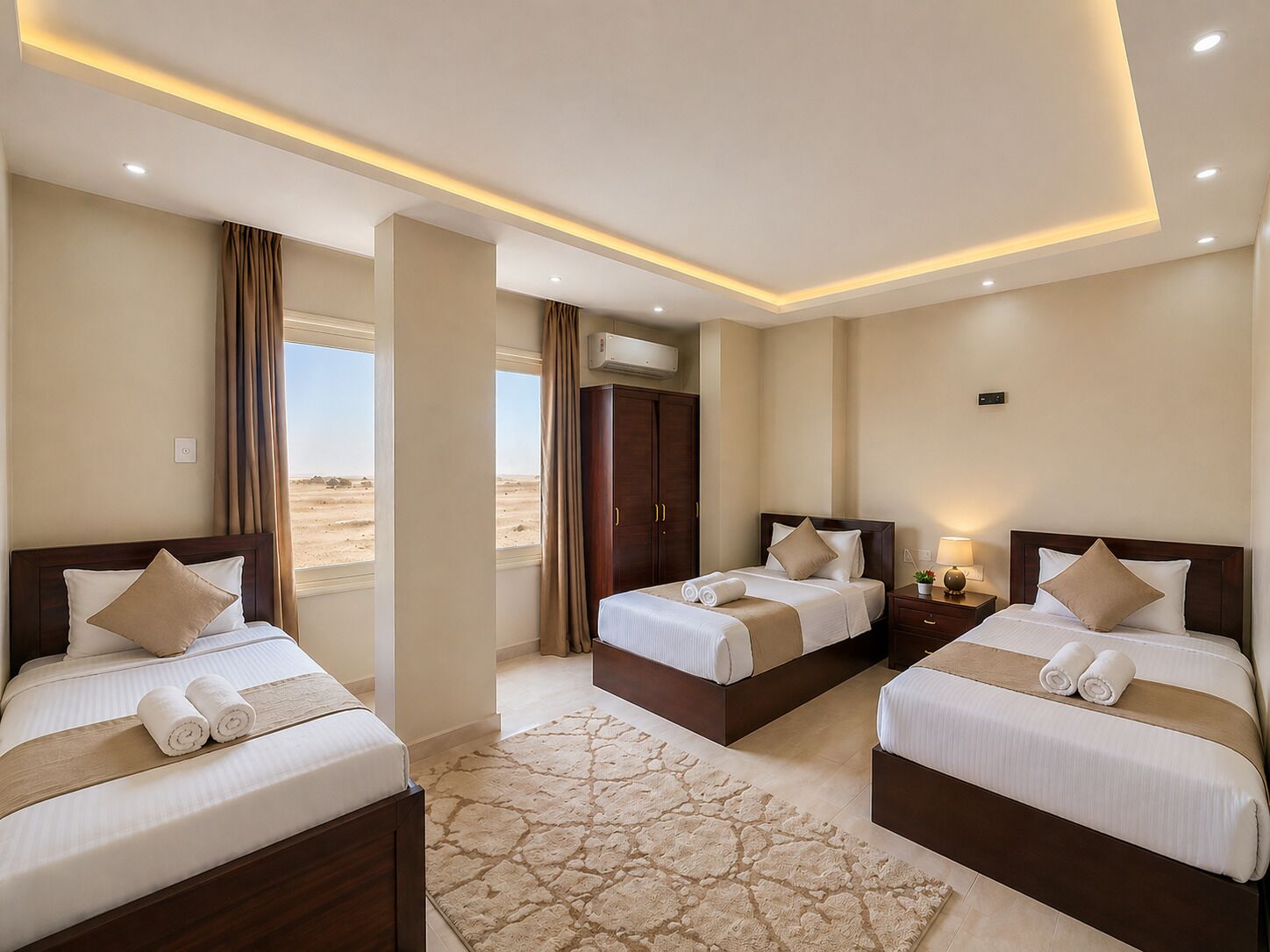 Deluxe Triple Room, Mountain View | Memory foam beds, minibar, free WiFi, bed sheets