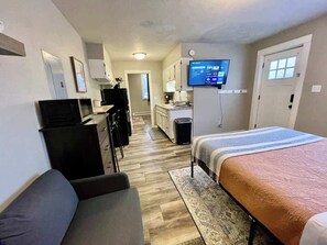 1 bedroom, iron/ironing board, travel crib, WiFi