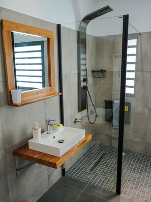 Shower, hair dryer, towels, toilet paper - VILLA PETIT PARADIS 4* (Saint-Joseph)
