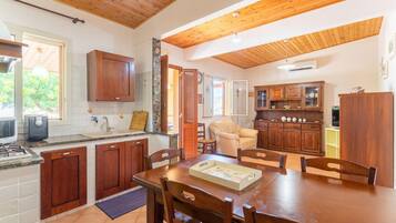 Fridge, microwave, dishwasher, coffee/tea maker