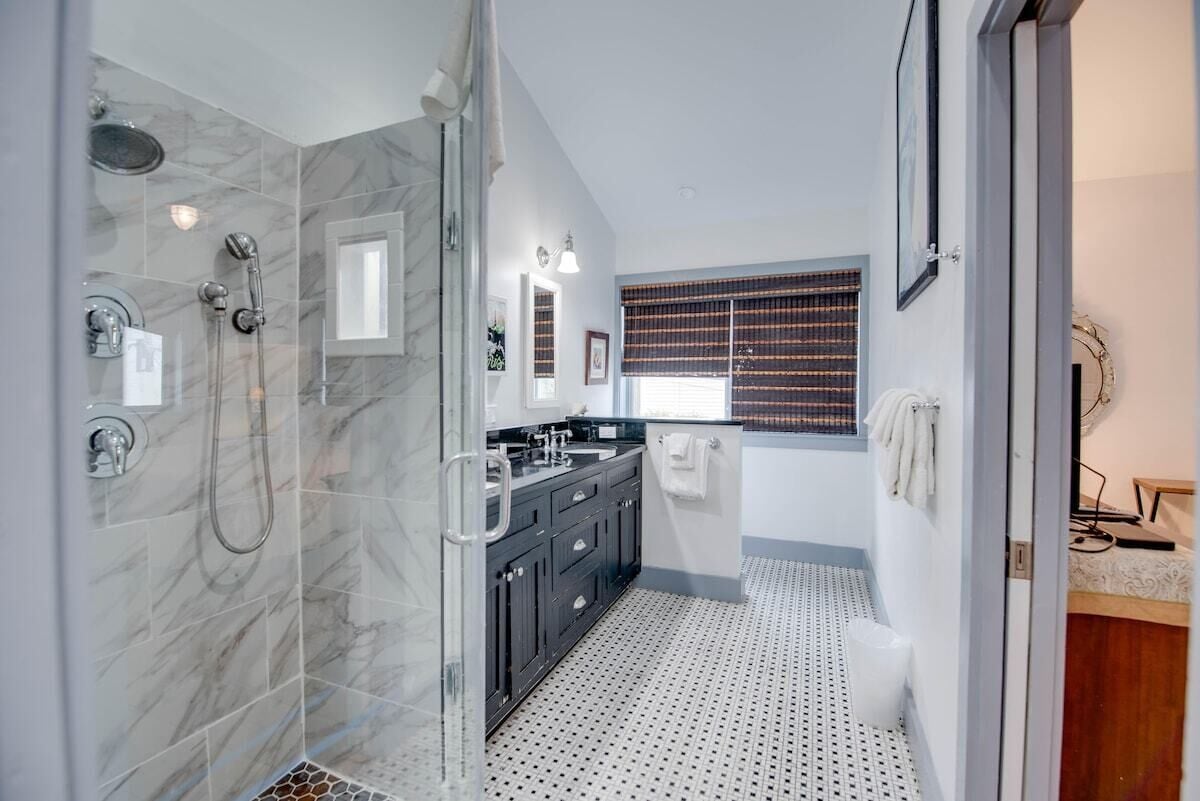 Shower, hair dryer
