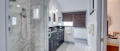 Shower, hair dryer