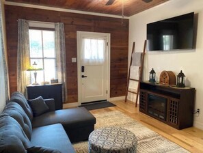 TV connectée, cheminée