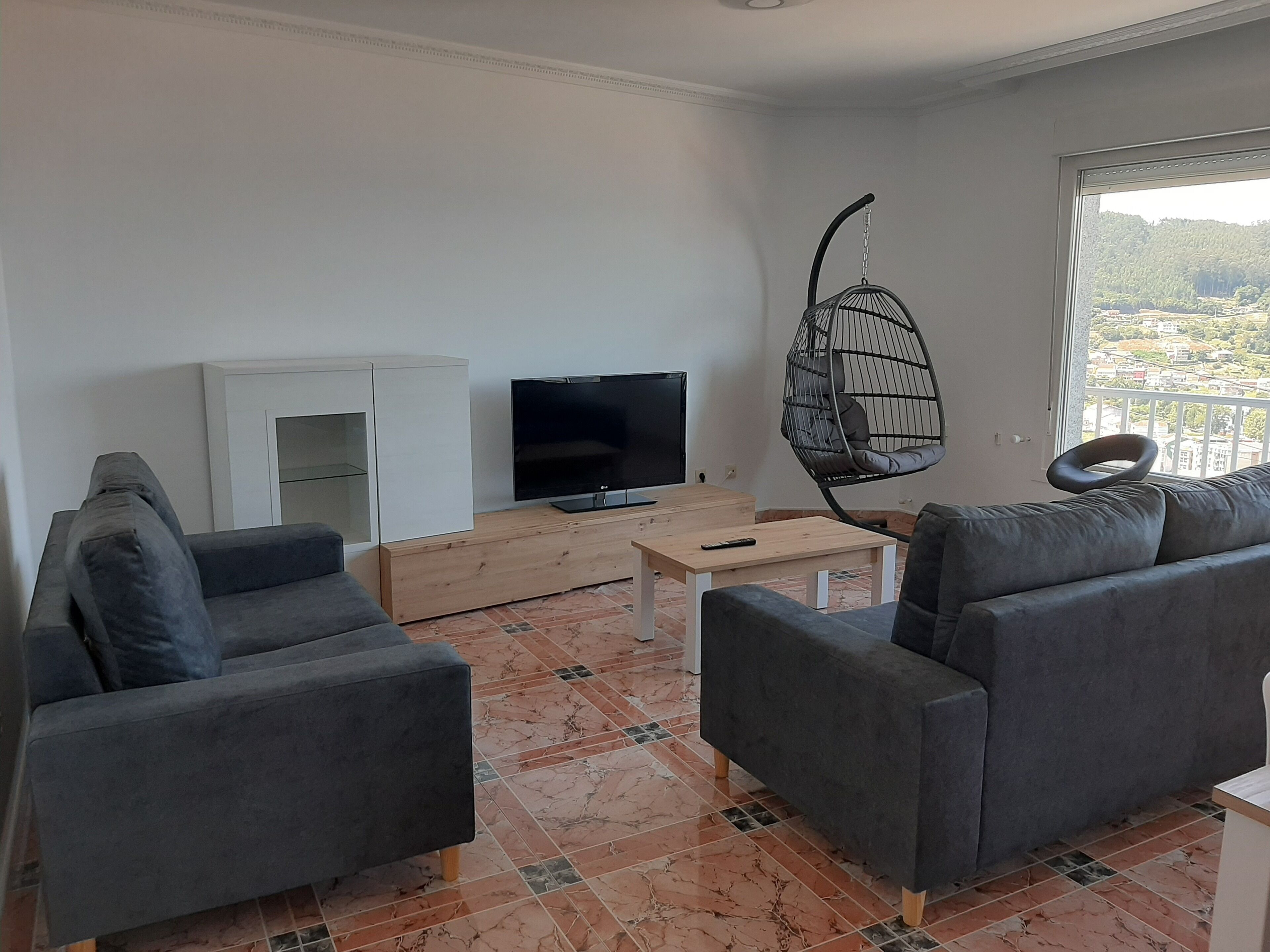 Apartment, 3 Bedrooms, Pets Allowed, Sea View | Living area | Flat-screen TV