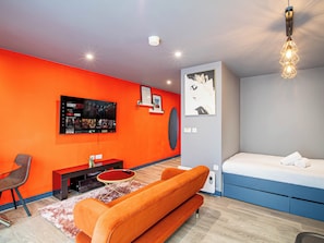 Apartamento | 1 dormitorio, tabla de planchar con plancha, wifi gratis y ropa de cama