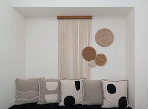 Deluxe Suite, City View | Living area - Aristotle Suites (Milos)