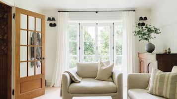 Smart TV, chimenea, reproductor de DVD y futbolito