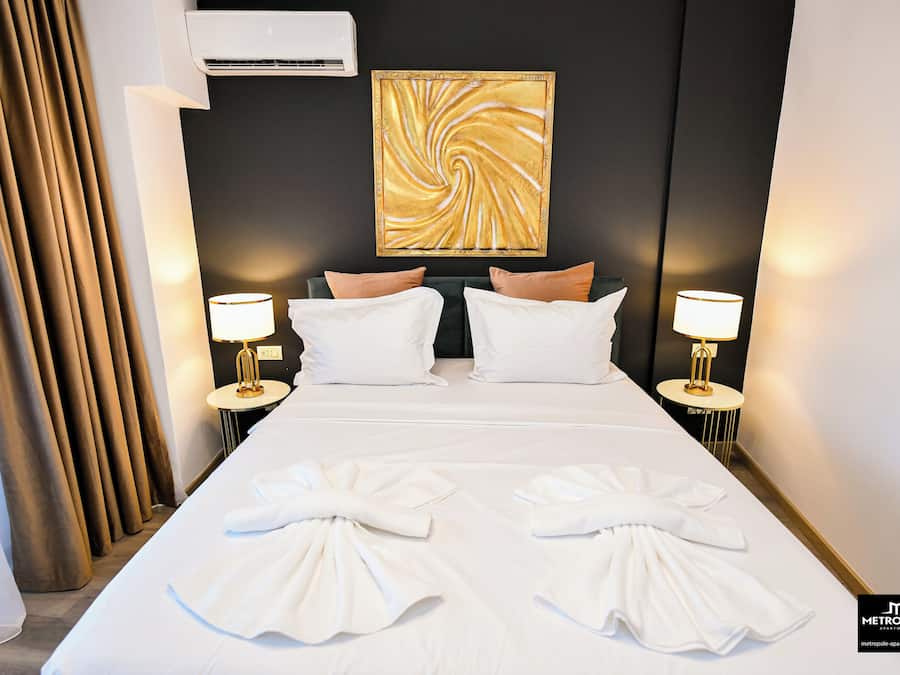 Luksusleilighet, byutsikt | Sengetøy i egyptisk bomull og sengetøy av topp kvalitet